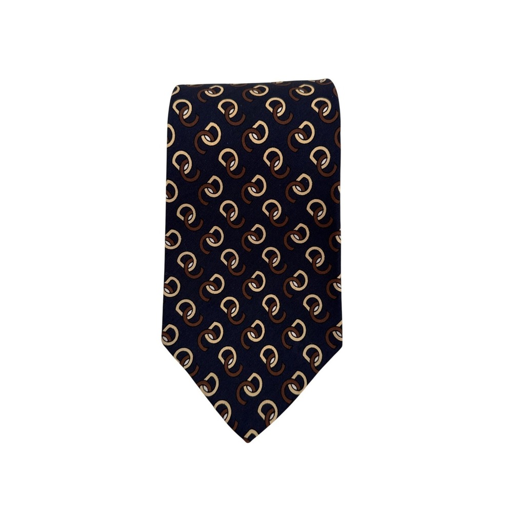 Christian Dior Logo Cravates All Silk‎ Tie With Interlocking Pattern